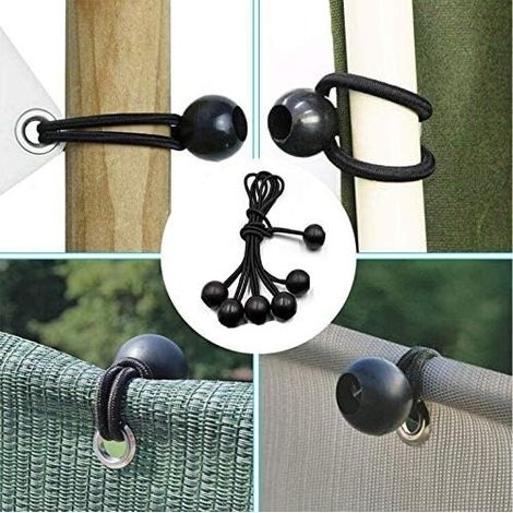 12 Sets Zeltplanenclips, Robuste Verriegelungsclips, Zeltclips Mit Kugelgummi, Für Planen, Markisen, Überdachungen, Camping