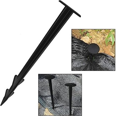 20 Stück Befestigungspfähle, Erdanker Zur Sicherung Von Mulchfolie, Extra Starke Bodenanker Mit Widerhaken (12 Cm)