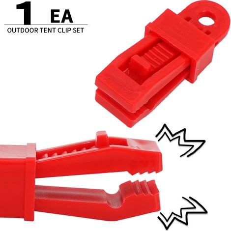 12 Wiederverwendbare Zeltclips Aus Kunststoff Für Zeltplanen, Geeignet Für Camping, Wandern Und Outdoor-aktivitäten, Rot
