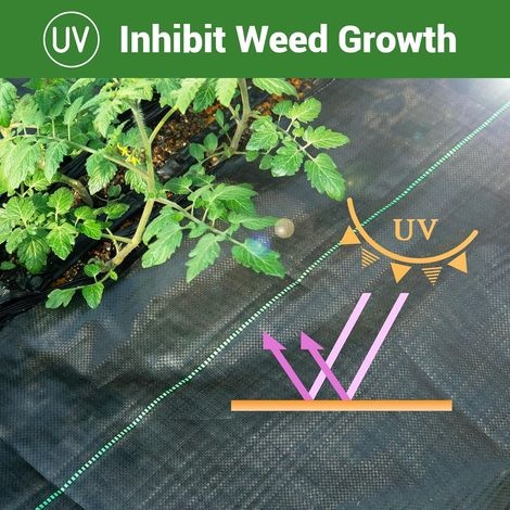 Unkrautvlies, 90 G/m² Geotextil, Gartenunkrautvlies, Uv-beständig, Atmungsaktiv Und Reißfest (2x4m)