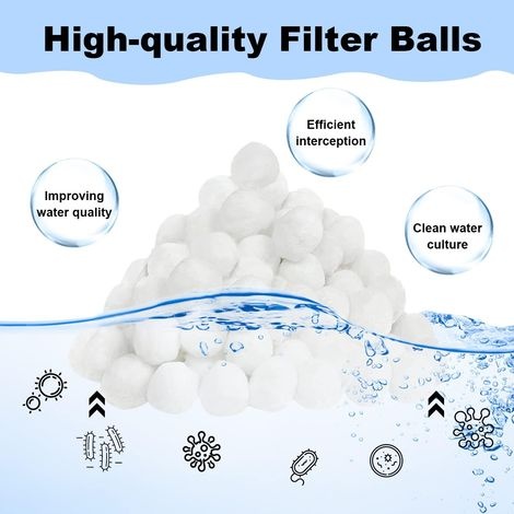 700 G Poolfilterbälle, Ersetzen 25 Kg Sand In Poolfiltern, Faserfiltermaterial Für Schwimmbäder, Filterbälle Für Filtersysteme