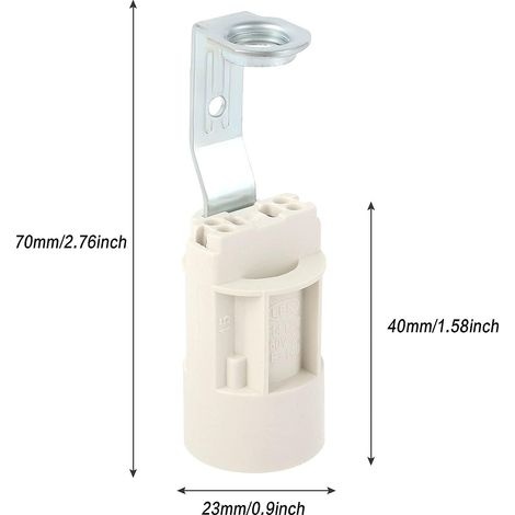 E14-glühbirnenfassung, Verstellbare E14-lampenfassungen, E14-bajonett-sockeladapter, 10 Stück (weiß)