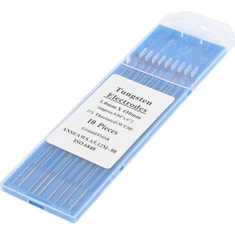 Thorierter Wolframstab, Wolframnadel Mit Rotem Kopf Wt20 (1,0 Mm X 150 Mm), 10 Stück