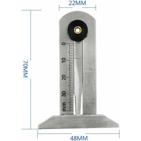 Carivent Reifenverschleißmesser, Edelstahl-reifentiefenmesser, Sicherheits-reifenlineal, Reifendickenmesser 0-30 Mm Für Auto Und Motorrad