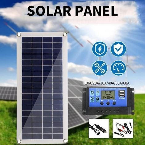 300w 12v 24v Flexibles Monokristallines Solarzellenmodul Mit Solarladeregler Für Boote, Wohnmobile Und Autos