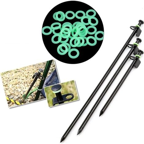 20 Stück Leuchtende Silikon-zeltringe Für Outdoor-camping – Zubehör Für Nachtlichter