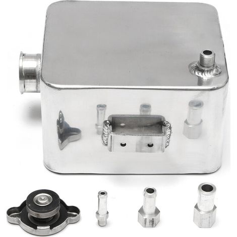 2-liter-universal-ausgleichsbehälter Für Kfz-krümmer Aus Aluminiumlegierung + Verschlusskappe