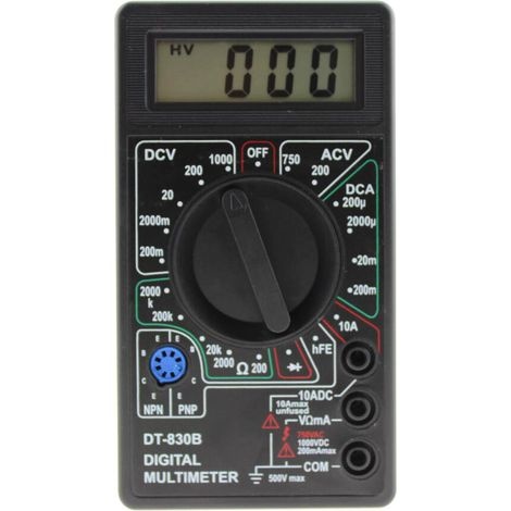 Dt832 Professionelles Digitalmultimeter, Großes Lcd-display, Ac/dc-spannungsmesser, Amperemeter, Ohmmeter Für Fabriken