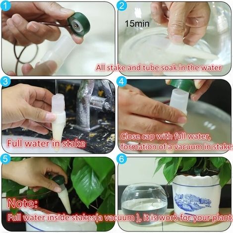 Automatisches Bewässerungssystem, Automatische Tropfbewässerung Mit Langsamer Wasserabgabe Für Zimmer- Und Gartenpflanzen (16er-packung)