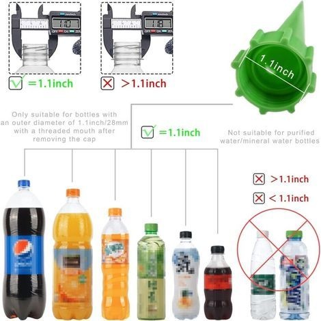 24 Tropfbewässerungsflaschen, Automatische Pflanzenbewässerungsflaschen Mit Ventilen