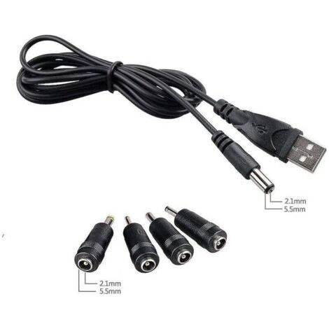 Universelles Multi-ladekabel Dc Auf Usb 2.0, 2.5, 3.0, 4.0 Und 5.5 (5 In 1)