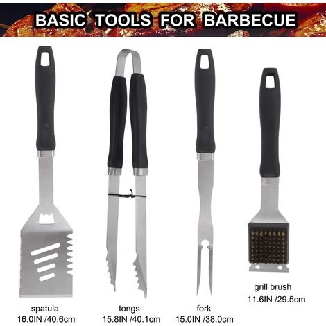 20-teiliges Grillset, Robustes Edelstahl-grillzubehör Im Aluminiumkoffer – Komplettes Grillbesteck – Ideales Geschenk Für Männer