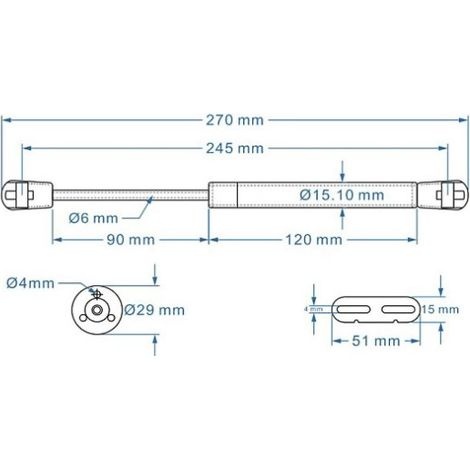 4 Stück Gasdämpfer, Gasdämpfer, Gasdämpfer, Scharniere Mit Soft-close-funktion, Scharniere Für Spielzeugkisten, Hebestützen, Deckelstützen [4er-pack] (100 N / 22,5 Lb /