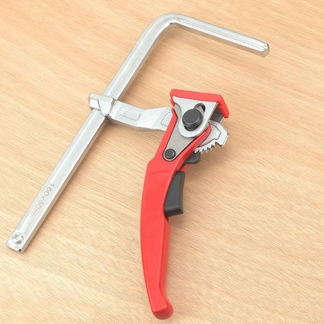 Set Mit 2 Schnellspannklemmen Für Führungsschienen, Ratschentischklemmen, Schnellspannklemmen Mit 160 Mm Spannweite Und 60 Mm Ausladung