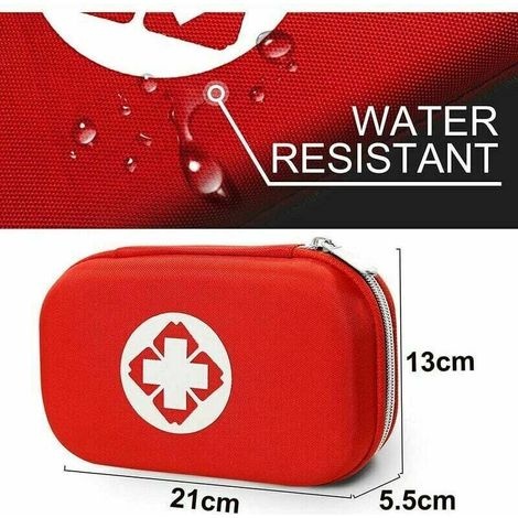 Mini-wasserdichte, Rote, Halbstarre Box, Medizinische Notfalltasche, Für Outdoor-aktivitäten, Erste-hilfe-ausrüstung Für Zuhause. Enthält Nur Ein Erste-hilfe-set, Keine Medikamente.