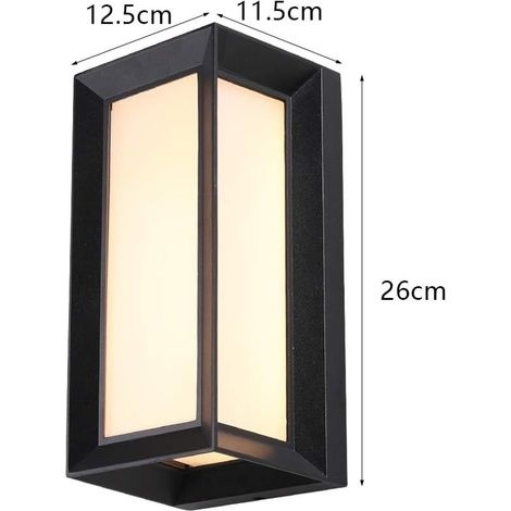 Außenwandleuchte, 18 W, E27, Aluminium, Ip54 Wasserdicht, Anthrazitgrau