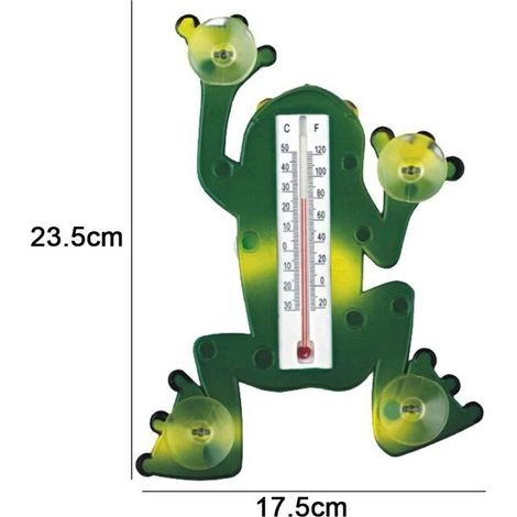 Cartoon-frosch-thermometer Mit Saugnapf, Für Innen- Und Außengebrauch –