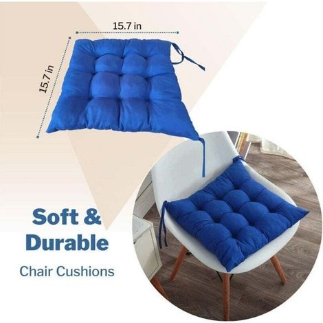 Ein Set Aus 4 Gepolsterten Stuhlkissen, 40 X 40 Cm, Geeignet Für Esszimmerstühle Und Gartenstühle, Für Zuhause, Büro, Drinnen Und Draußen.