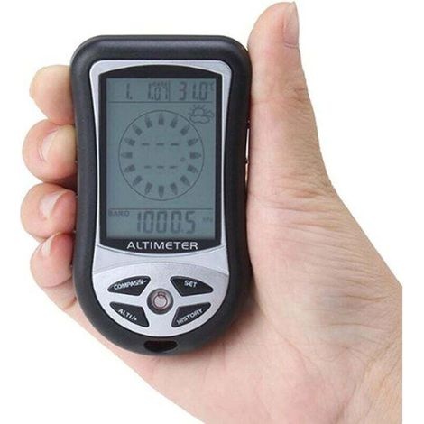 Digitaler Höhenmesser, Multifunktionaler 8-in-1-lcd-retro-beleuchtungs-mini-höhenmesser, Barometer, Busthermometer, Wettervorhersage Und Wetterkalender