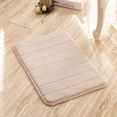 Saugfähige Badematte Für Zuhause, Badematte Aus Korallenvlies, Saugfähige Bodenmatte Aus Memory-schaum, Toilettenmatte, Kamel, 40 Cm X 60 Cm