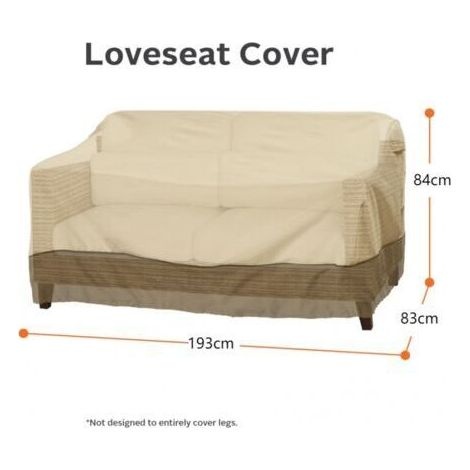 Wasserdichte, Beige Gartenbankabdeckung, 193 X 83 X 84 Cm, Sofabezug Mit Kordelzug, Geeignet Für Sofas Und Gartenmöbel