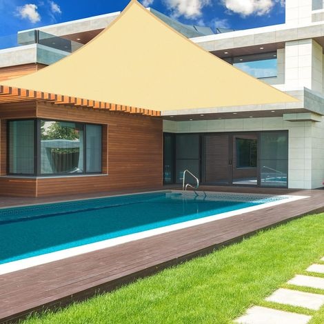 Rechteckiges Sonnensegel 3x3 M, Sandfarben, Wasserdichtes Material, 95 % Uv-schutz, Für Den Außenbereich, Garten, Terrasse Und Pool