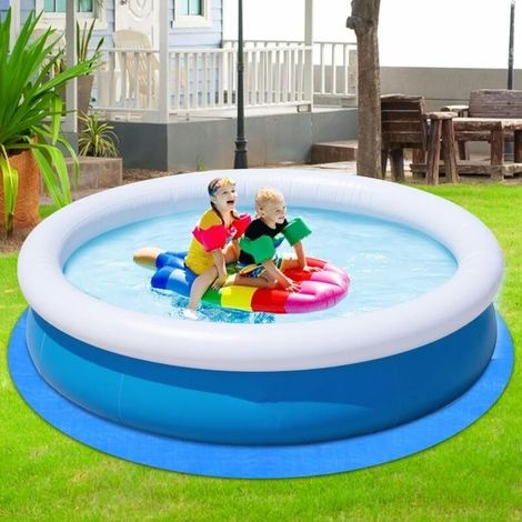 2.45m Tapis De Piscine Rond, Résistant Aux Perforations, Rembourrage De Protection Du Sol Pour Terrasse, Allée, Bord De Piscine