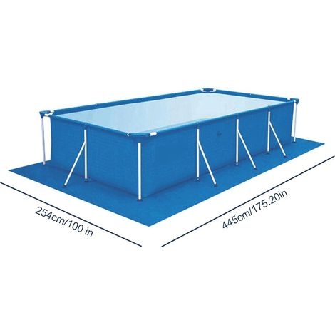 Poolbodenmatte 445 X 254 Cm – Wasserdicht, Dickes Polyester – Kratz- Und Reißfest – Faltbar Und Tragbar –