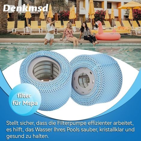 2er-pack Filterkartuschen Mit Schutzgitter Für Whirlpool, Ersatzfilter Für Mspa Aufblasbare Pools