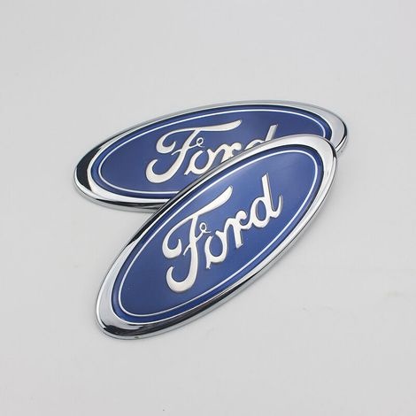 Blaues Ovales 9"-kühlergrillemblem Mit 3 Pins Für Ford Transit Mk6 Mk7 2006-2014 – Abs-kunststoff – Ästhetische Aufwertung –