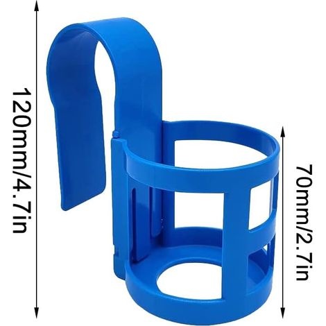 Set Mit 4 Kunststoff-becherhaltern Für Schwimmbäder - Multifunktionales Schwimmbadzubehör - Geeignet Für Die Meisten Schwimmbäder (blau)