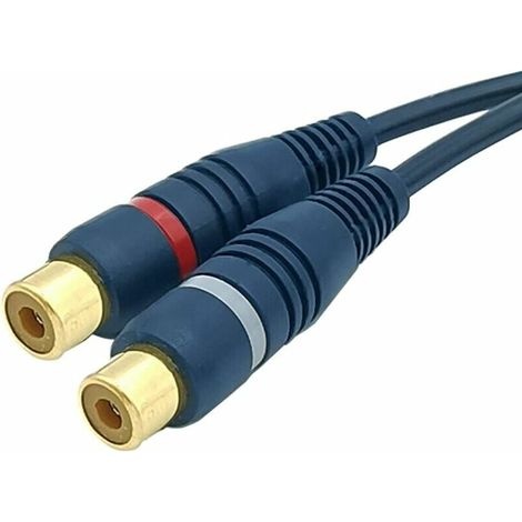 Rca-audio-splitterkabel, Rca-y-adapterkabel, 20 Cm Rca-auf-klinkenstecker-kabel, 1 Rca-stecker Auf 2 Rca-buchsen Für Subwoofer, Phono, Av-audio, Auto-subwoofer (rca-y-kabel, 2 Stück, Blau)