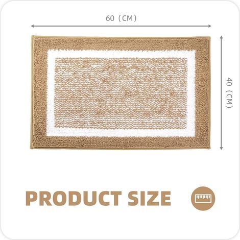 Weiche Mikrofaser-badematte 40 X 60 Cm, Rutschfest, Maschinenwaschbar, Saugfähige Duschmatte, Strapazierfähige Bodenmatte (braun)