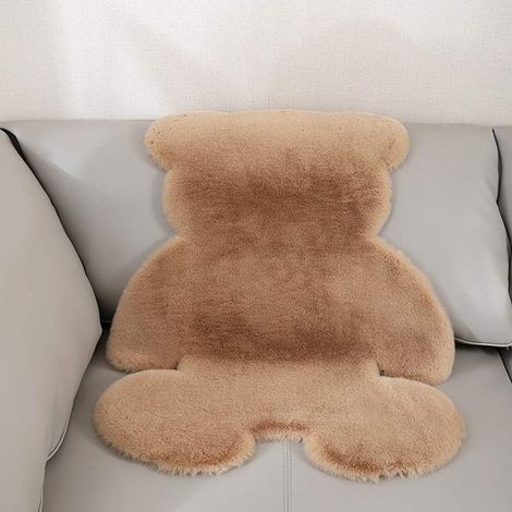 Hochfloriger Wohnzimmerteppich 105x75cm Dunkelbraun - Weiche Polypropylenfaser