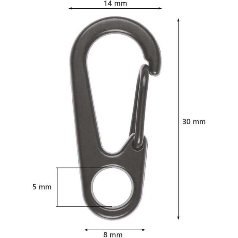 15 Karabinerhaken Zum Klettern Und Wandern, Multifunktionale D-ring-karabiner Aus Massivem Aluminium Mit Kappen, Edc-haken Für Camping, Reisen, Wandern Und Outdoor-schlüsselanhänger