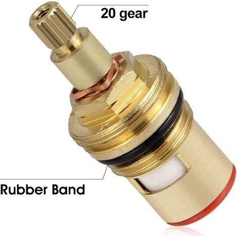 2 Stück Keramikscheiben-spülkopf, Decareta 1/2" Keramikkartuschen, Universal-ersatz Für Messingarmaturen, 20 Kerben X 53 Mm, Ersatz Für Küche Und Bad (warm- Und Kaltwasser)