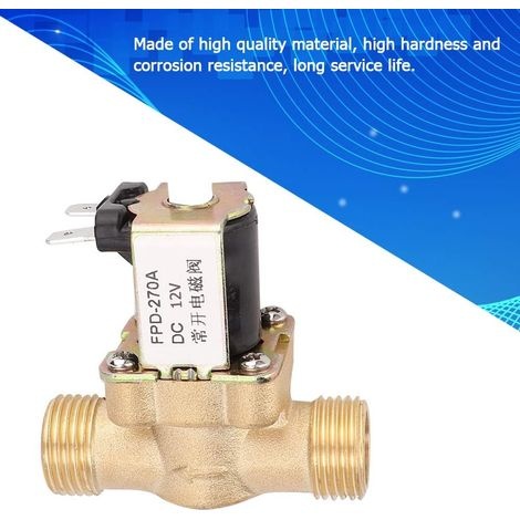 Normalerweise Offenes Magnetventil G1/2" – Messing – 12 V/24 V – Druck 0,02–0,08 Mpa – Temperatur 0–85 °c – Elektrisches Wasserventil – 12 V Dc