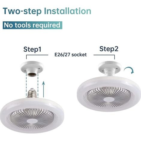 2-in-1 Led-deckenventilator, 30 W Leichter Deckenventilator Mit Fernbedienung, 3 Einstellbare Geschwindigkeiten, Dimmbare 3-farben-led, Für Schlafzimmer, Büro, Studentenwohnheim (gelb)
