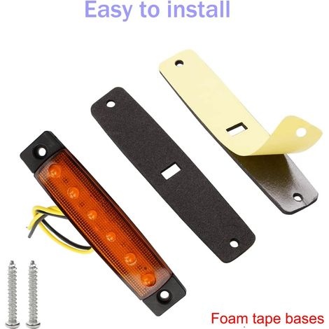 10 Stück Led-seitenmarkierungsleuchten, 12v 24v Led-blinker Vorne Und Hinten (gelb)