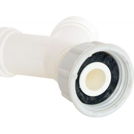 2-wege-abzweigverschraubung Mit Drehüberwurfmutter M20 27, Kunststoff, Für Sanitärgeräte, Waschmaschine, Geschirrspüler, Grau