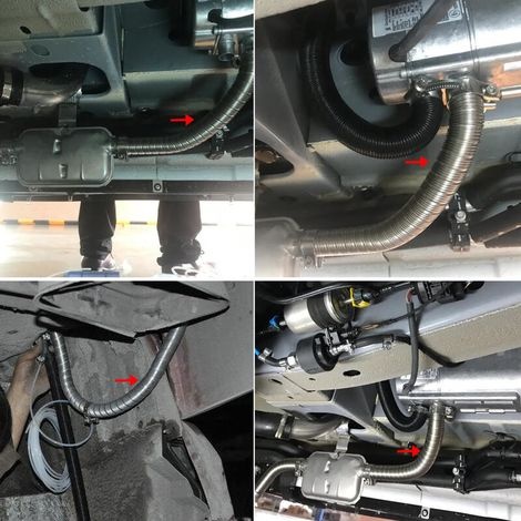 1 Stück 60 Cm 24 Mm Doppelwandiges Abgasrohr Für Autoheizungen, Edelstahl-abgasschlauch Für Webasto Eberspächer