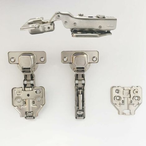 Charnières À Visser 35mm Avec Amortissement – Angle D'Ouverture 95°-110° – Lot De 20 Charnières Pour Portes D'Armoire – Métal Nickelé