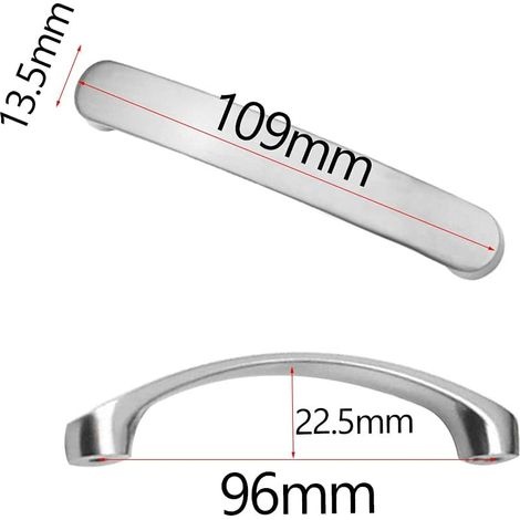 Möbelknöpfe Und -griffe, Küchenschrankgriff, 96 Mm Lochabstand, 6 Stück, Silberner Schubladengriff, Küchenschrankgriff Mit Schrauben