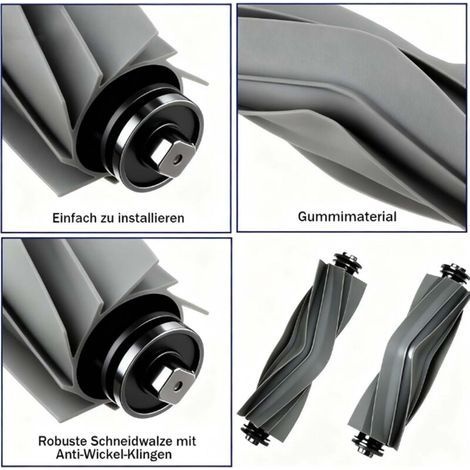 Set Mit 2 Hauptbürstenaufsätzen Für X40 Ultra / L10s Ultra / L40 Ultra / L10s Ultra Gen 2 / L10s Pro Ultra Heat / D10 Plus Gen 2 Saugroboter Mit Reinigungsbürste