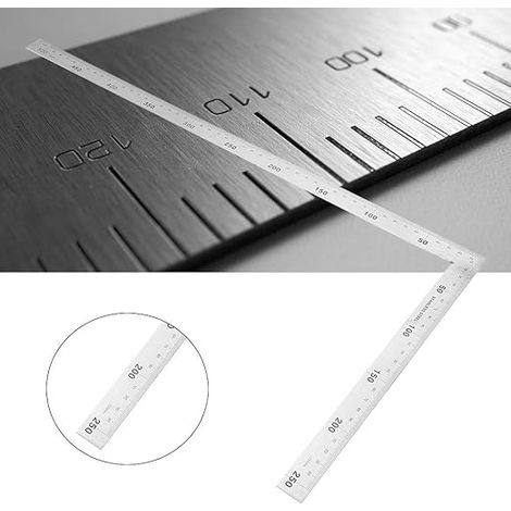 L-förmiger Winkelmesser, 90°-winkelmesser, Stahlwinkelmesser, Edelstahl-winkelmesser Für Schreiner, Für Ingenieure, Schreiner Und Handwerker, 250 X 500 Mm