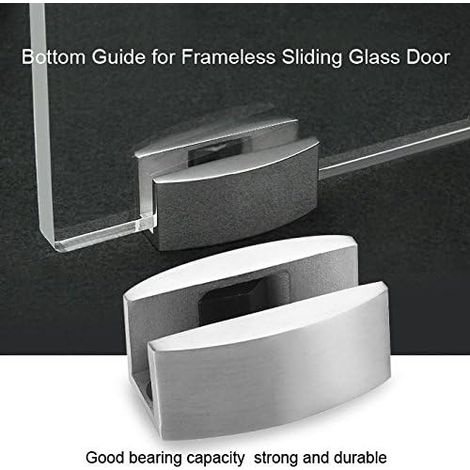Ersatz-bodenstopper Aus Edelstahl 304 Für Die Untere Schiene, 2-teiliges Set Für Rahmenlose Glasschiebetüren