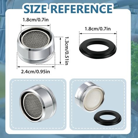 Wassersparender Wasserhahn, Strahlregler Für Badezimmerarmaturen, Ersatzteile Mit Messinggehäuse, 24 Mm (15/16 Zoll) Außengewinde, 1 Stück