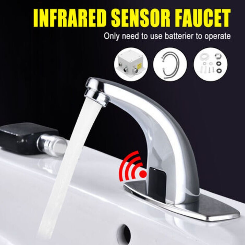 Infrarotsensor-armatur, Berührungslose Waschtischarmatur, Galvanisierte, Polierte Automatische Spültischmischer