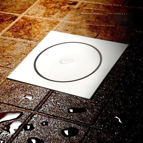 10x10 Cm Edelstahl-pop-up-rundablauf, Badezimmer, Dusche, Abflussgitter, Wc-sieb, Balkon