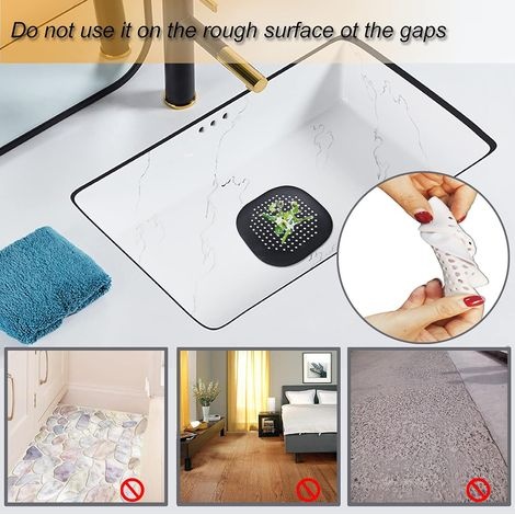 Haarfänger, Quadratischer Haarablaufdeckel Für Die Dusche, Silikon-haarstopper Mit Saugnapf, Einfach Zu Installieren Für Badezimmer, Badewanne, Küche, 2er-set (grau-weiß)